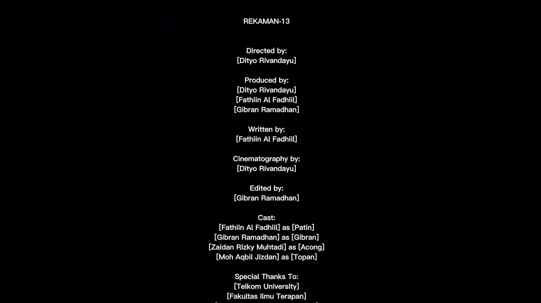 REKAMAN - 13 | Short Movie